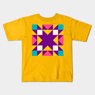 SCANDINAVIAN STARS quilt pattern 06 Kids T-Shirt